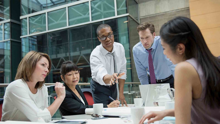 people in a meeting