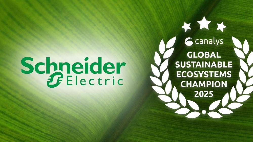 Schneider Electric opnieuw erkend als Sustainability Leader in de Canalys Sustainable Ecosystems Leadership Matrix