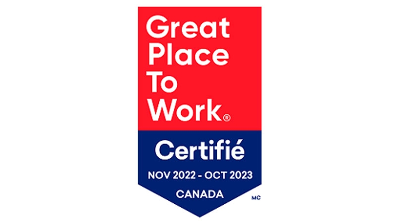 Great Place to Work Badge CA French