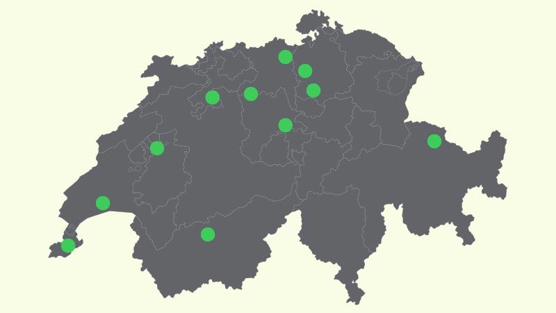 Map of switzerland without name