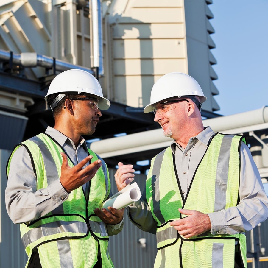 Two Engineers in a factory