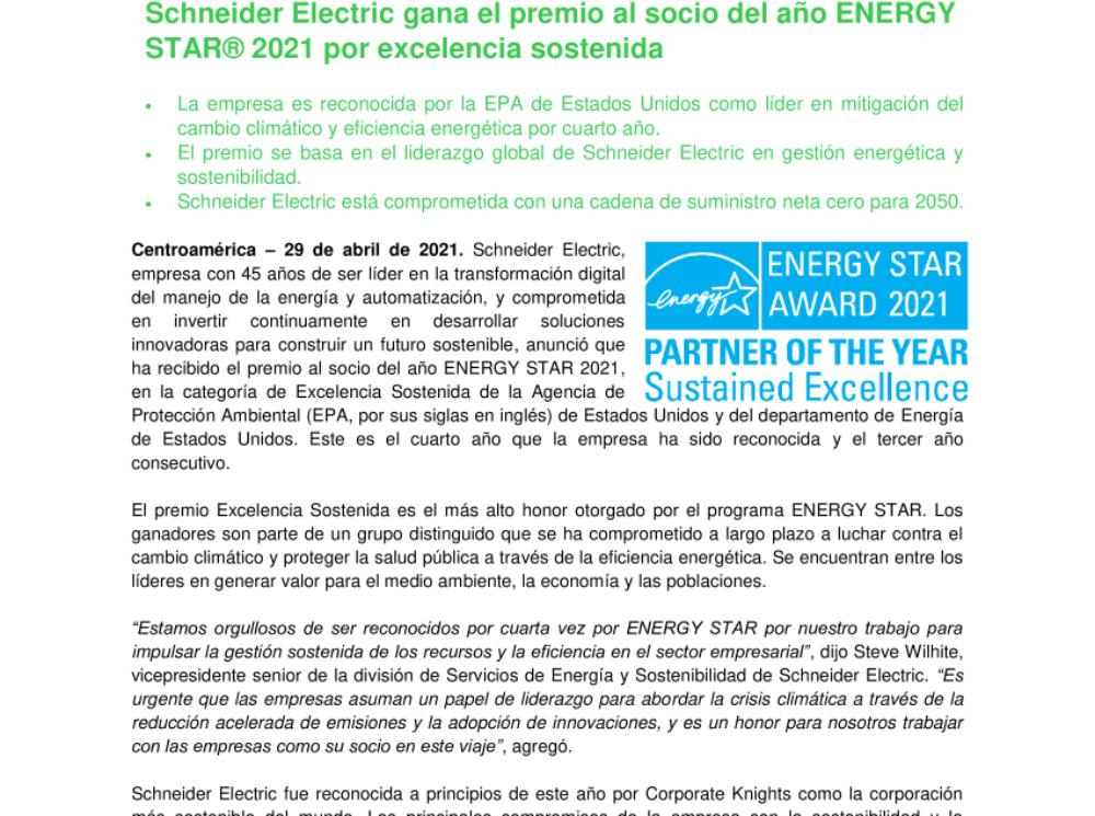 CA_Schneider Electric gana el premio al socio del año ENERGY STAR® 2021 por excelencia sostenida.pdf