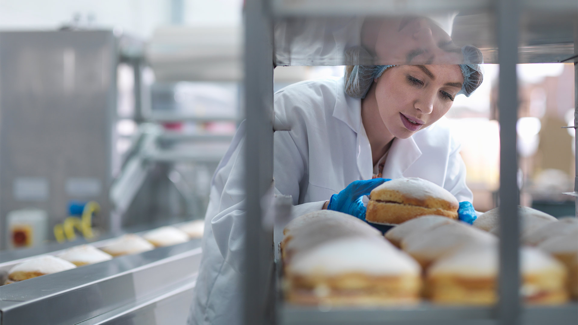 woman baker with cake