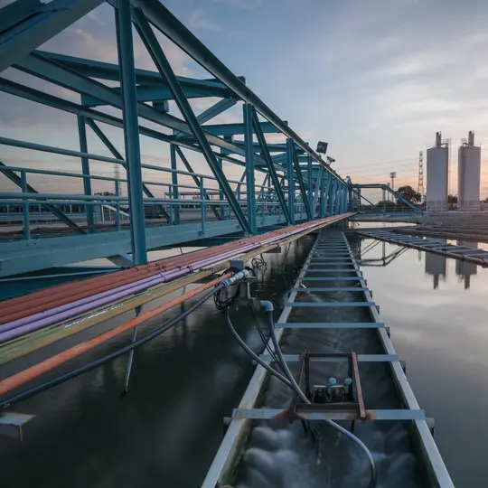 A solid contact clarifier tank type sludge recirculation process in water treatment plant