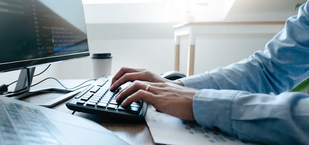 A man working in the office