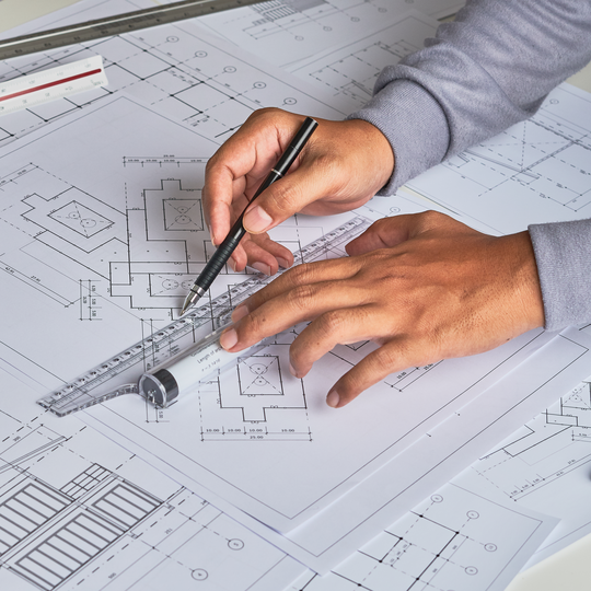 Architect engineer contractor design working drawing sketch plan blueprint