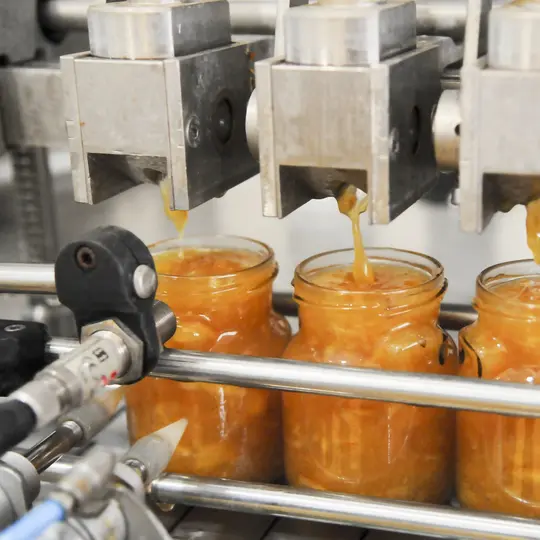 Hand made preserve and jam bottling line