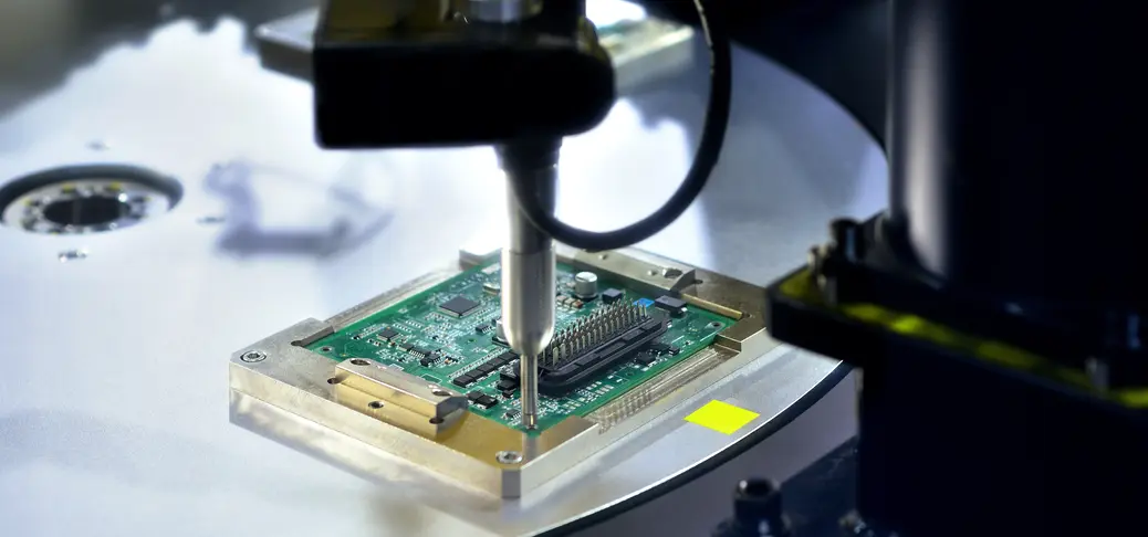 Close-up of making circuit board at production line​