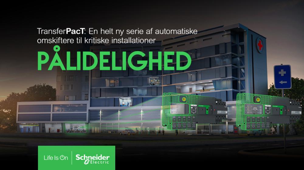 Schneider Electrics næste generation TransferPacT ATSE (Automatic Transfer Switching Equipment) leverer et modulært design med høj hastighed, der sikrer maksimal skalerbarhed og øget holdbarhed og ydeevne