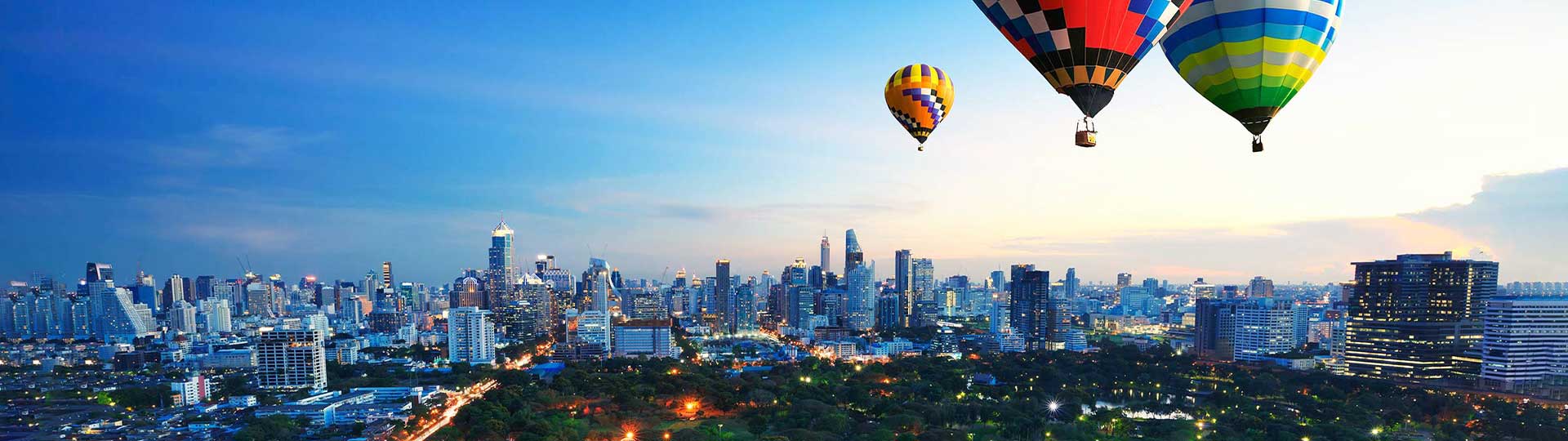 Hot air balloons in the sky