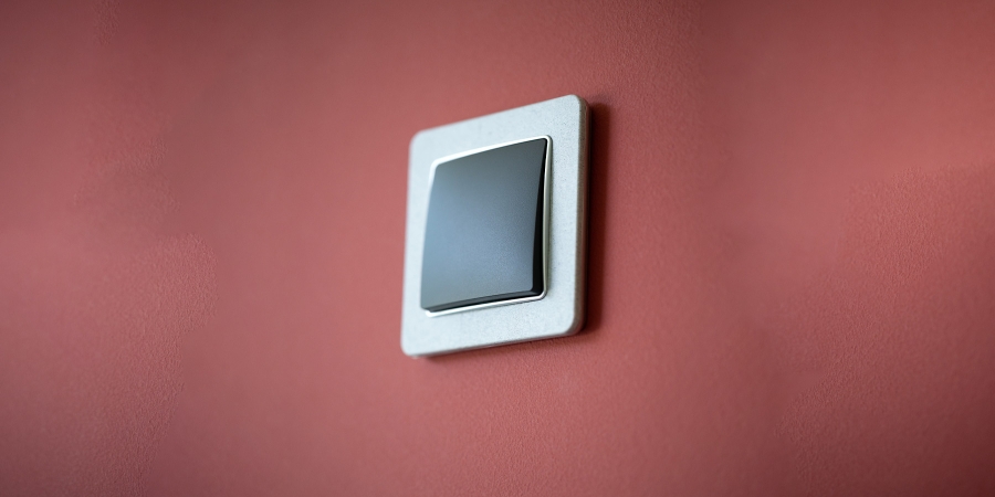Switches mounted in wall