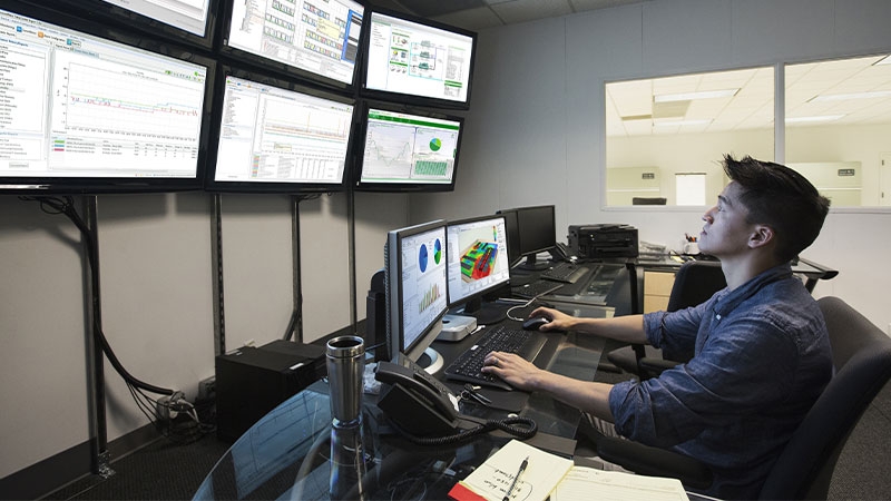 A person working on a computer