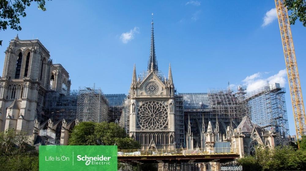 Schneider Electric has contributed to restoring Notre Dame Cathedral in Paris