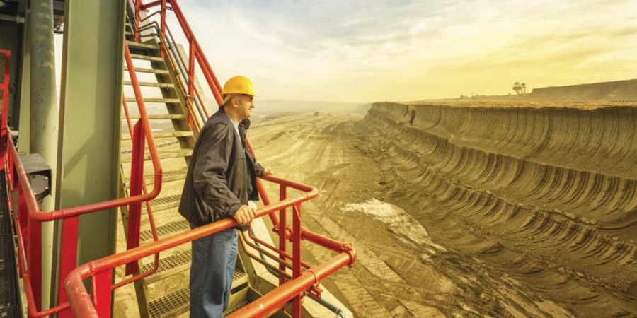 Environmental sustainability will be the result of this massive excavation that a worker is overseeing