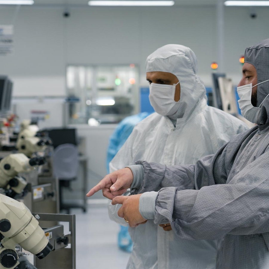 Man in laboratory