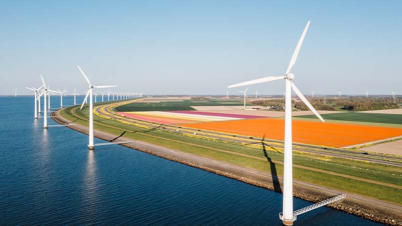 A windmills in a field