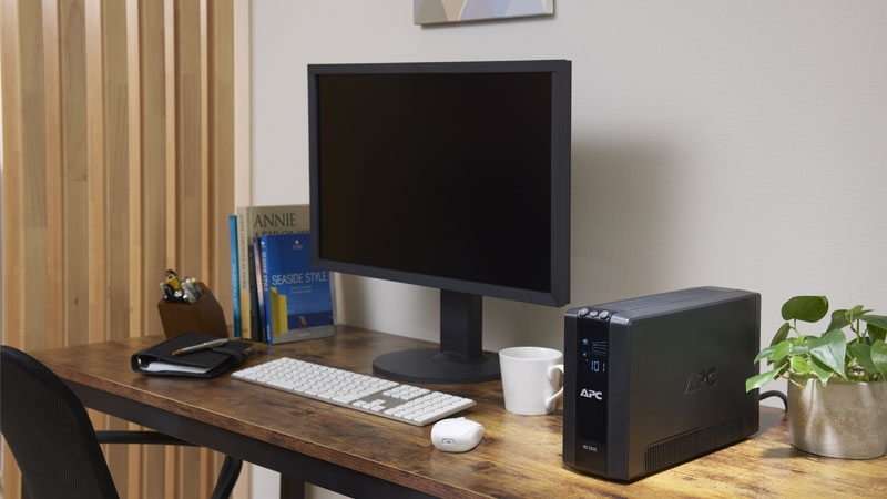 desk and computer