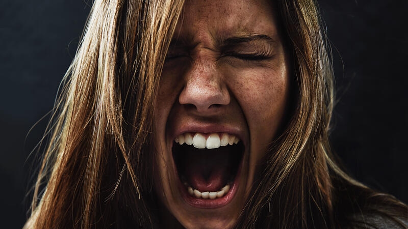 Woman Screaming Fear