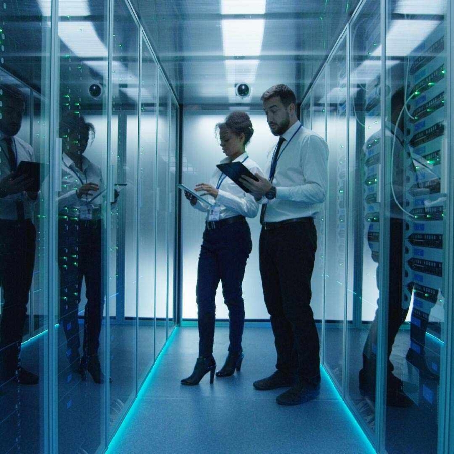 Two Employee in Server room