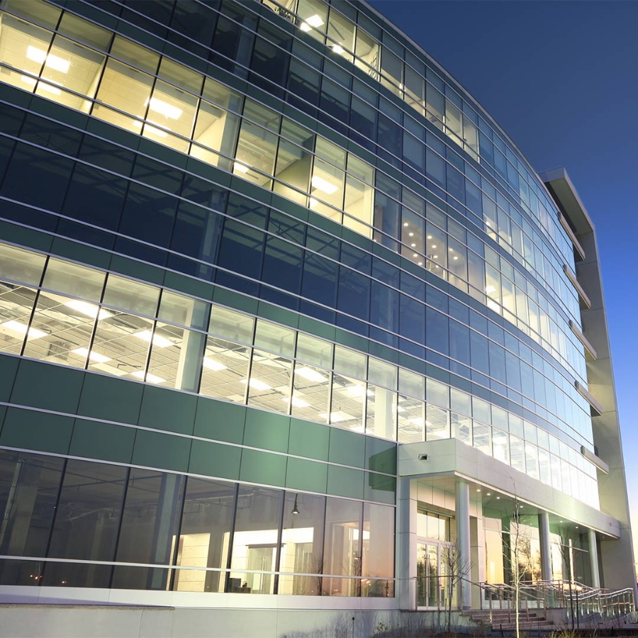 view of a round building