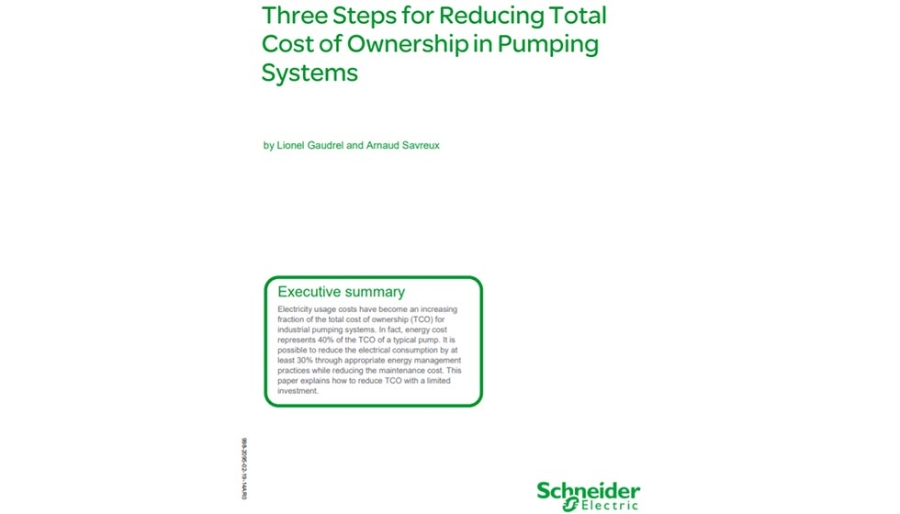 Three steps in reducing total cost of ownership in pumping system