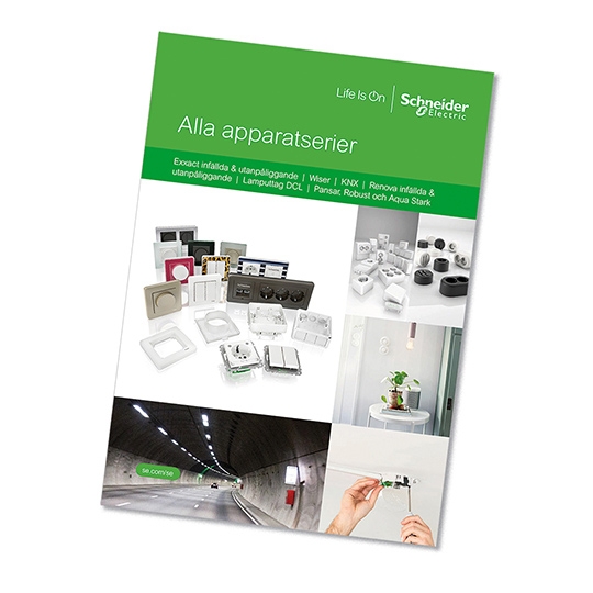 Front page of catalogue Alla apparatserier
