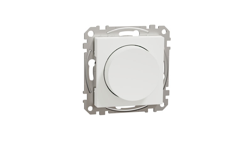 Rotary dimmer, white, Exxact, controlled via Wiser by SE