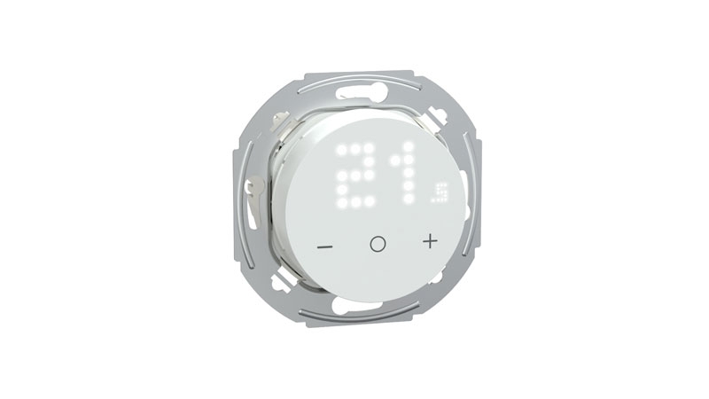 Connected thermostat, Renova, white, can be controlled via the Wiser by SE app