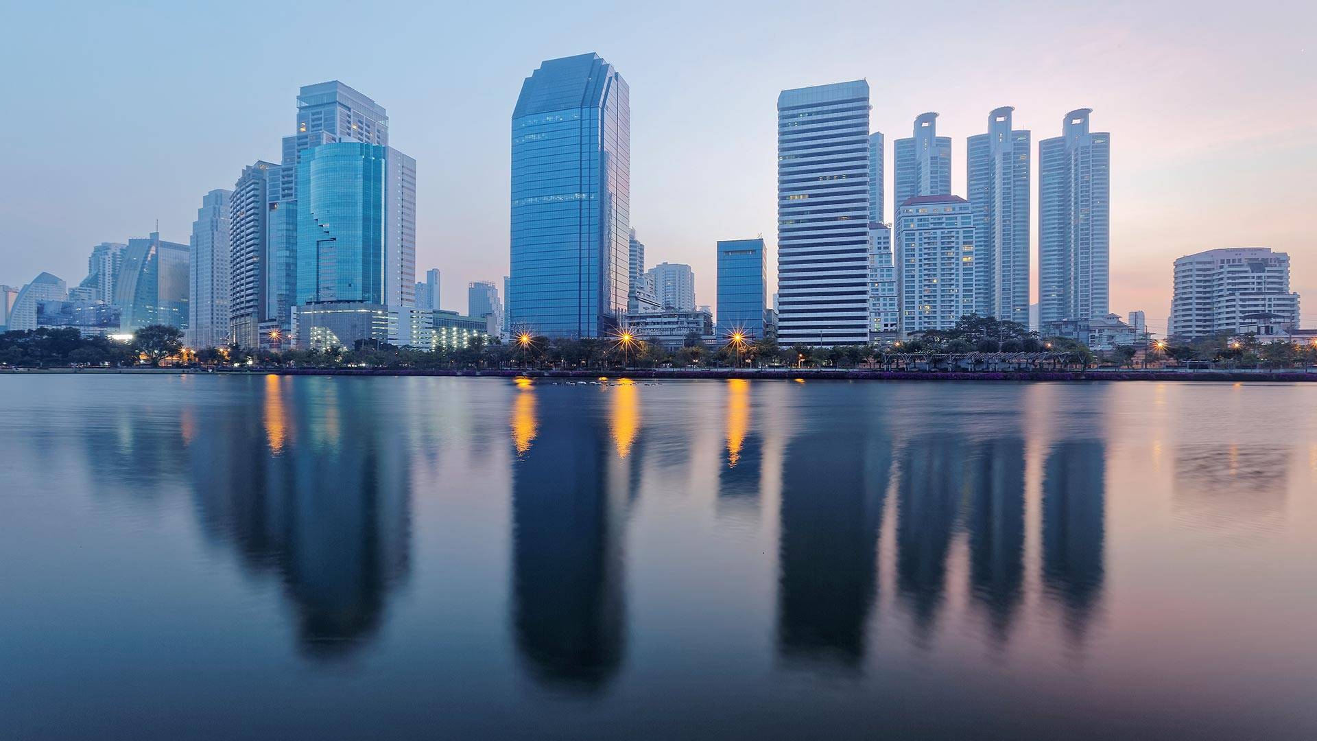 smart buildings, clear sky