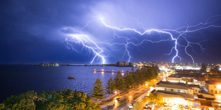 Lightning storm over Port Lincoln. South Australia South Australia Power Network SAPN customer story