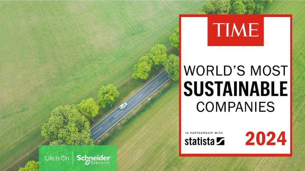 Schneider Electric named the world’s most sustainable company by Time magazine and Statista