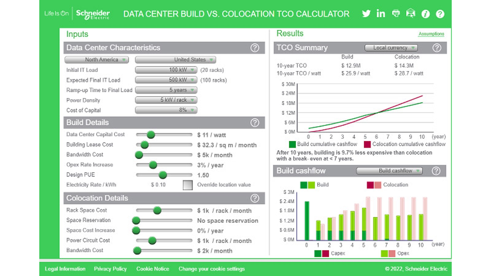 TradeOff Tool Calculators For Data Center PUE | Schneider Electric Global