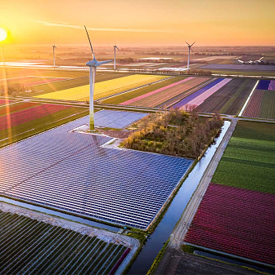 A windmills in a field