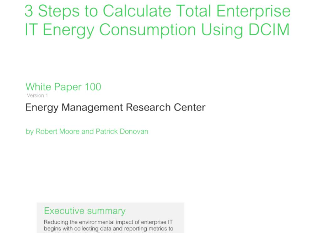 3 Steps to Calculate Total Enterprise  IT Energy Consumption Using DCIM.pdf