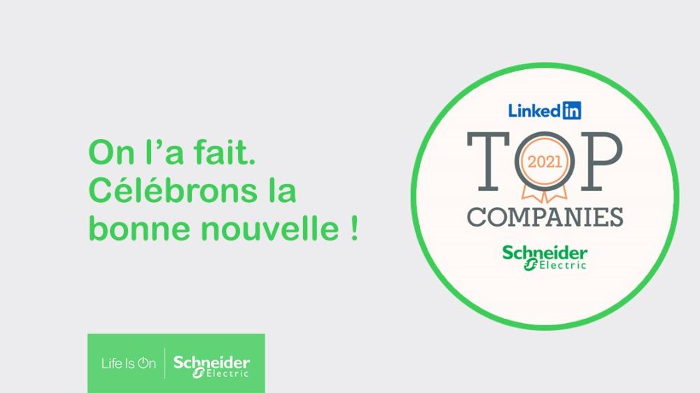 Schneider Electric distingué au classement LinkedIn Top Companies France 2021