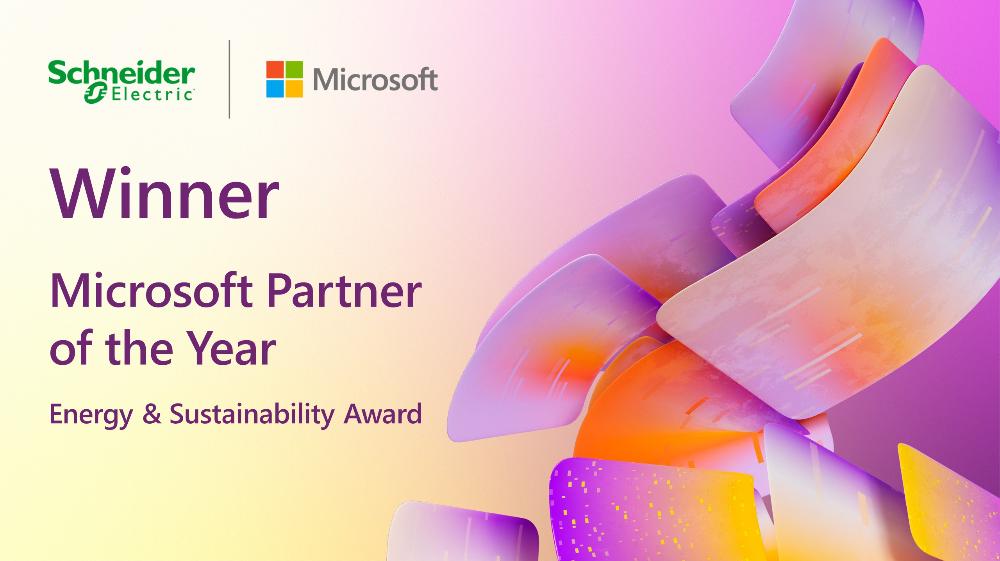 Schneider Electric est élu par Microsoft "Partenaire de l'année 2022 en matière d'énergie et de développement durable"