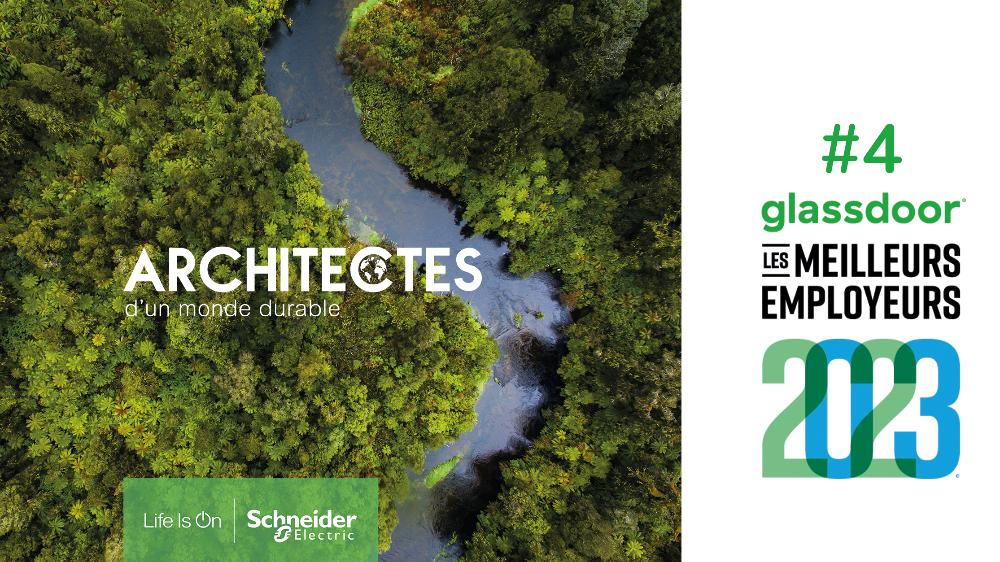 Schneider Electric confirme sa dynamique et obtient la 4e place des meilleurs employeurs de France au classement Glassdoor du Choix des Employés 2023
