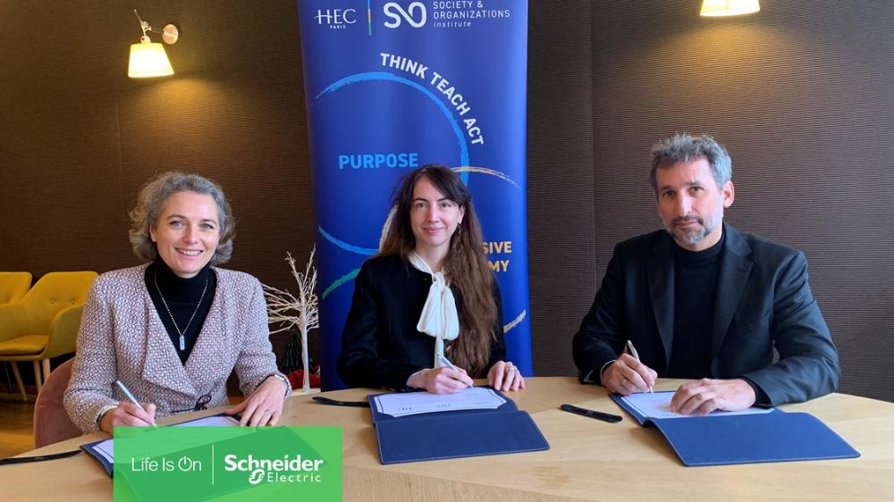Schneider Electric poursuit son engagement pour la recherche et l’innovation et signe une Convention de Mécénat avec HEC Paris et la Fondation HEC